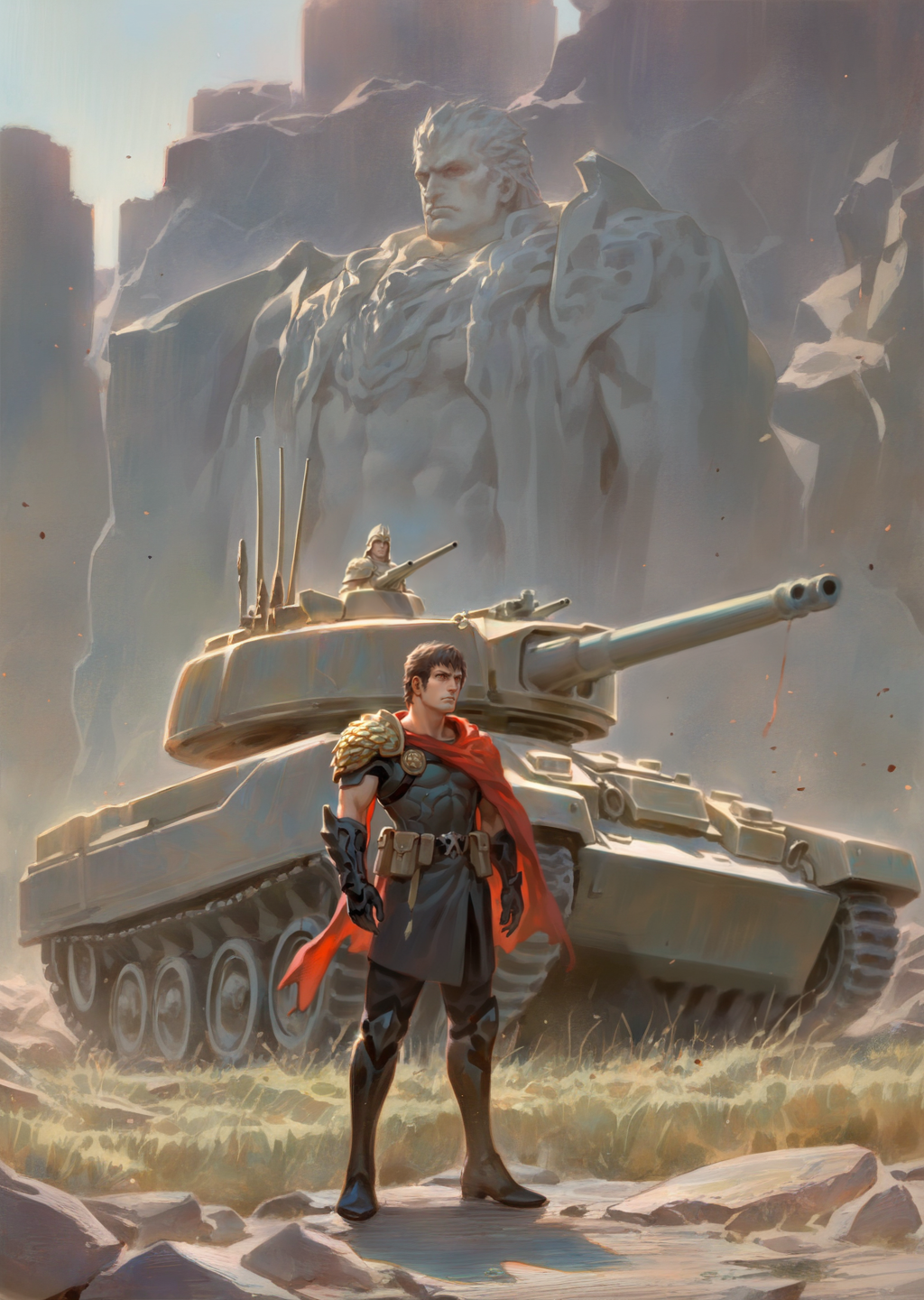 00532-3677193584-by krenz_by John Berkey__1 man, roman emperor standing on a modern tank_Laurel wreath__battlefield _dark shadow, drop shadow, sh.png